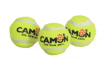 Camon Игрушка для собак Мяч теннисный с пищалкой