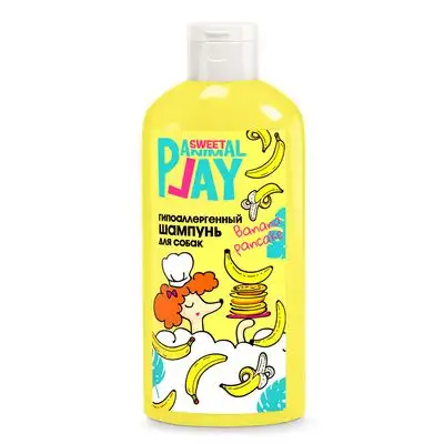 Купить animal play шампунь гипоаллергенный для собак и кошек, БАНАНОВЫЙ ПАНКЕЙК