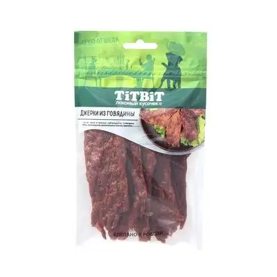 Купить titbit меню от Шефа лакомство для собак Джерки мясные из говядины