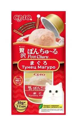 Купить inaba ciao pon churu Лакомство для кошек Суфле Тунец Магуро 
