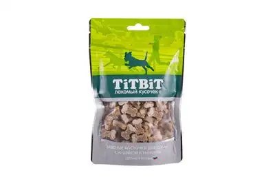 Купить titbit лакомство для собак косточки мясные с индейкой и творогом