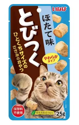 Купить inaba Лакомство tobitsuku для кошек запеченные трубочки со вкусом морского гребешка