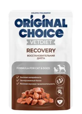Купить original choice vetdiet recovery влажный корм для собак и кошек восстановительная диета (пауч)