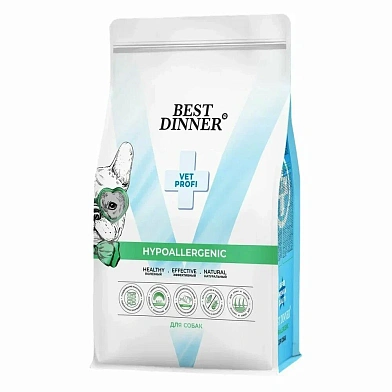 Best Dinner Hypoallergenic сухой диетический корм для взрослых собак всех пород при пищевой аллергии и непереносимости