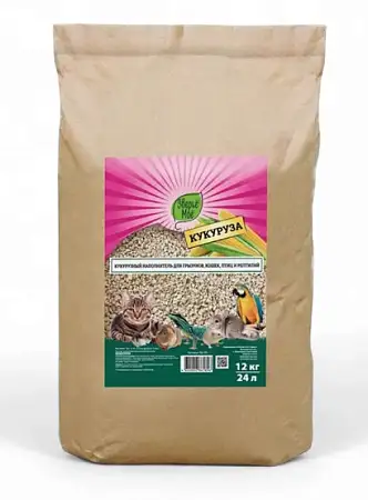 Купить Зверье Мое Наполнитель для кошек кукурузный, средние гранулы