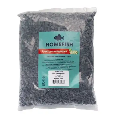 HOMEFISH  грунт для аквариума 3-5 мм черный