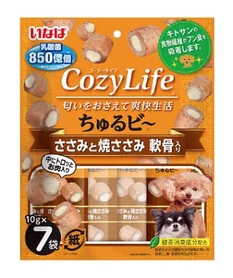 INABA Cozy life лакомство для собак куриное филе с запеченными куриными хрящами