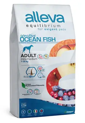 Alleva Equilibrium Dog Sensitive сухой корм для взрослых собак мелких и средних пород с океанической рыбой