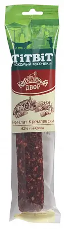 Купить titbit лакомство для собак колбаса Сервелат Кремлевский