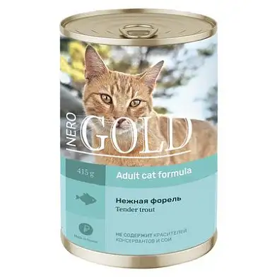 Nero Gold консервы для кошек "Нежная форель"
