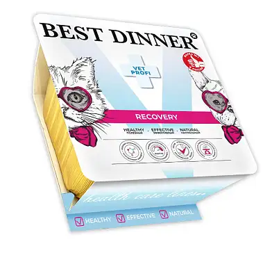 Best Dinner Vet Profi Recovery влажный корм для собак и кошек при истощениии и выздоровлении (ламистер)