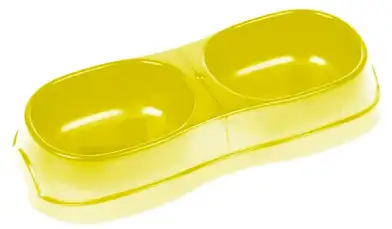Homecat Atlantis миска двойная желтый перламутр
