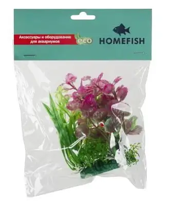 HOMEFISH Людвигия растение для аквариума пластиковое с грузом