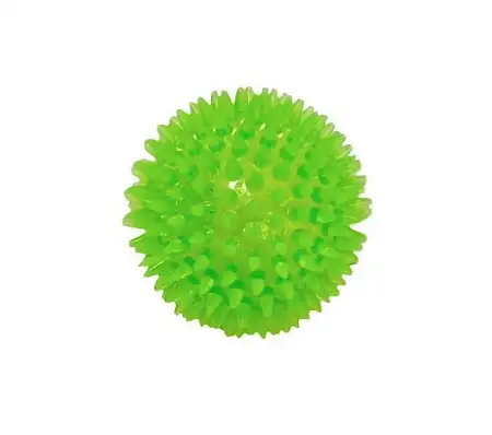 Купить homepet tpr игрушка для собак мячик с шипами с пищалкой зеленый