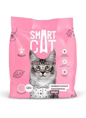 Smart Cat наполнитель для кошек микро-силикагелевый лаванда