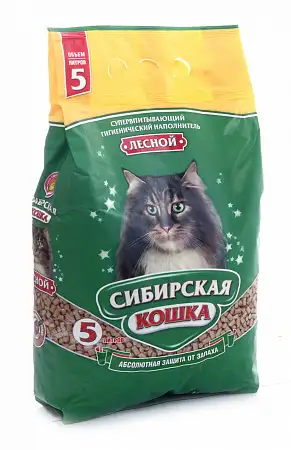 Купить Сибирская кошка древесный наполнитель для кошек "лесной"