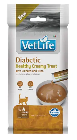 Купить farmina vet life cat diabetic лакомство для кошек при диабете, крем-суп с курицей и тунцом