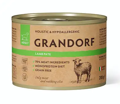 GRANDORF Консервы для собак Паштет из ягненка