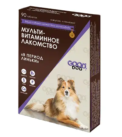 Купить good dog мультивитаминное лакомство для собак в период линьки