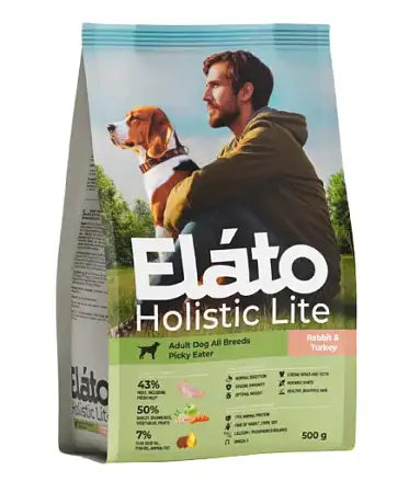 Купить elato holistic lite сухой корм для взрослых собак всех пород с кроликом и индейкой