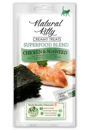 Купить pettric natural kitty Лакомства для кошек крем-суп для кошек курица и морские водоросли