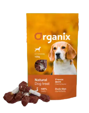 Organix лакомства лакомство для собак «Утиные гантельки» (100% мясо)