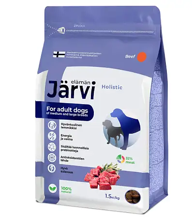 Купить jarvi сухой корм для взрослых собак средних и крупных пород с говядиной срок до 06.12.26