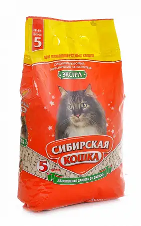 Купить Сибирская кошка впитывающий наполнитель для длинношерстных кошек "экстра"