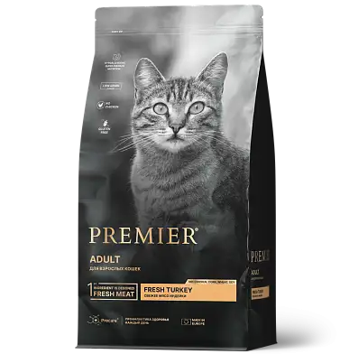 Premier сухой корм для взрослых кошек с индейкой