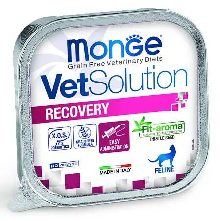 Купить monge vetsolution cat recovery Диетический корм для кошек при восстановлении питания в период выздоровления (ламистер)
