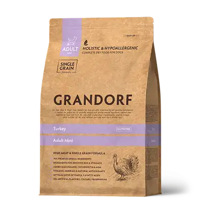 Grandorf сухой корм для взрослых собак мелких пород, индейка