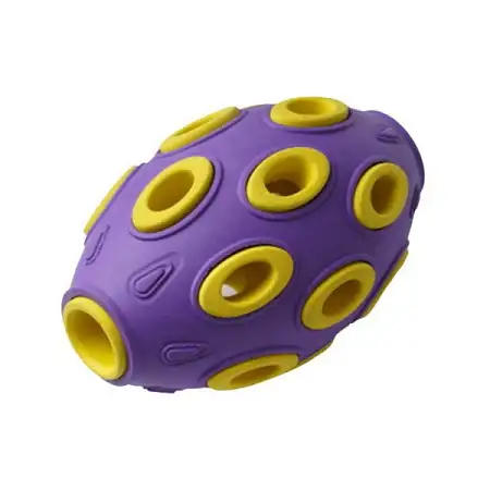 Купить homepet silver series игрушка для собак мяч регби фиолетово-желтый каучук
