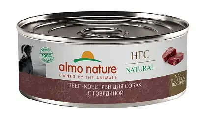 Купить almo nature Консервы для собак и щенков с говядиной (hfc, natural, beef)