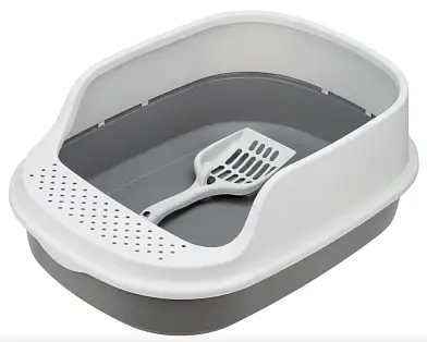 HOMECAT Frost Touch туалет для кошек с высоким бортом и совком смоки