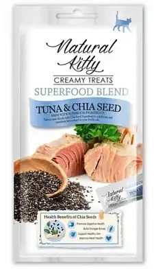 PETTRIC Natural Kitty Лакомства для кошек крем-суп тунец с семенами чиа